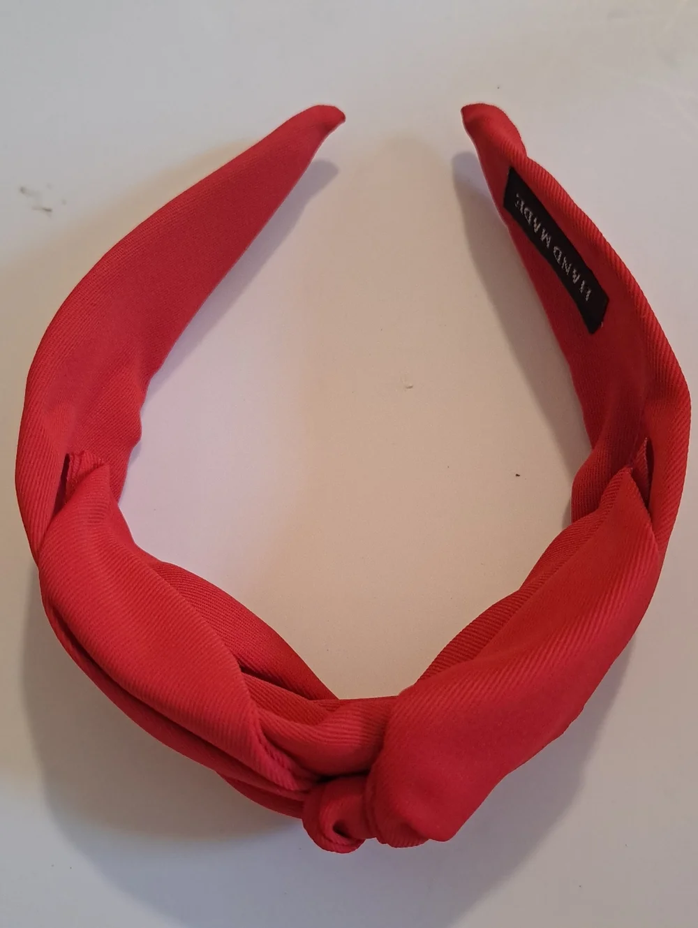 Hand Made Red Wide Knot Headband